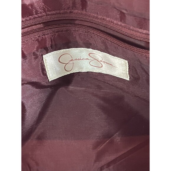 Jessica Simpson Dark Red Faux Snake Skin Tote - Picture 6 of 16